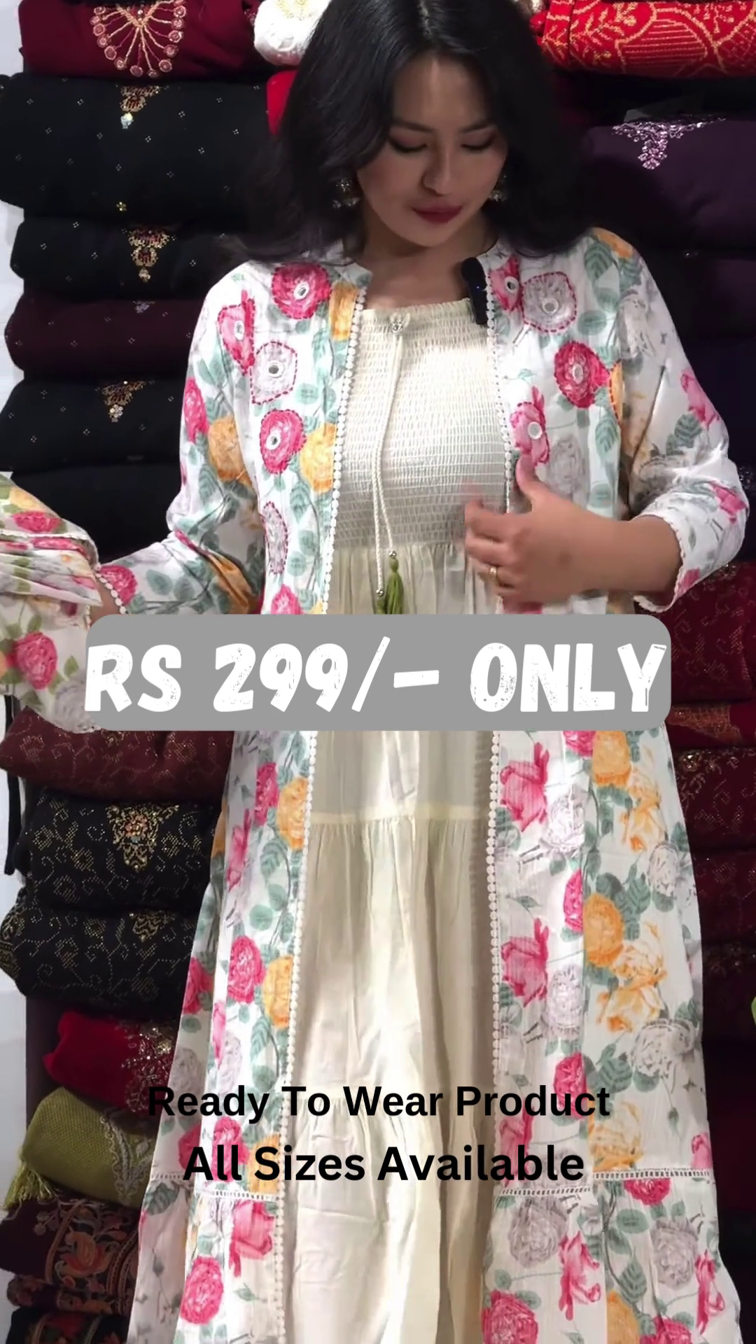 🌸 Elegant Floral Printed Long Shrug – A Stylish Wardrobe Essential! 🌸
