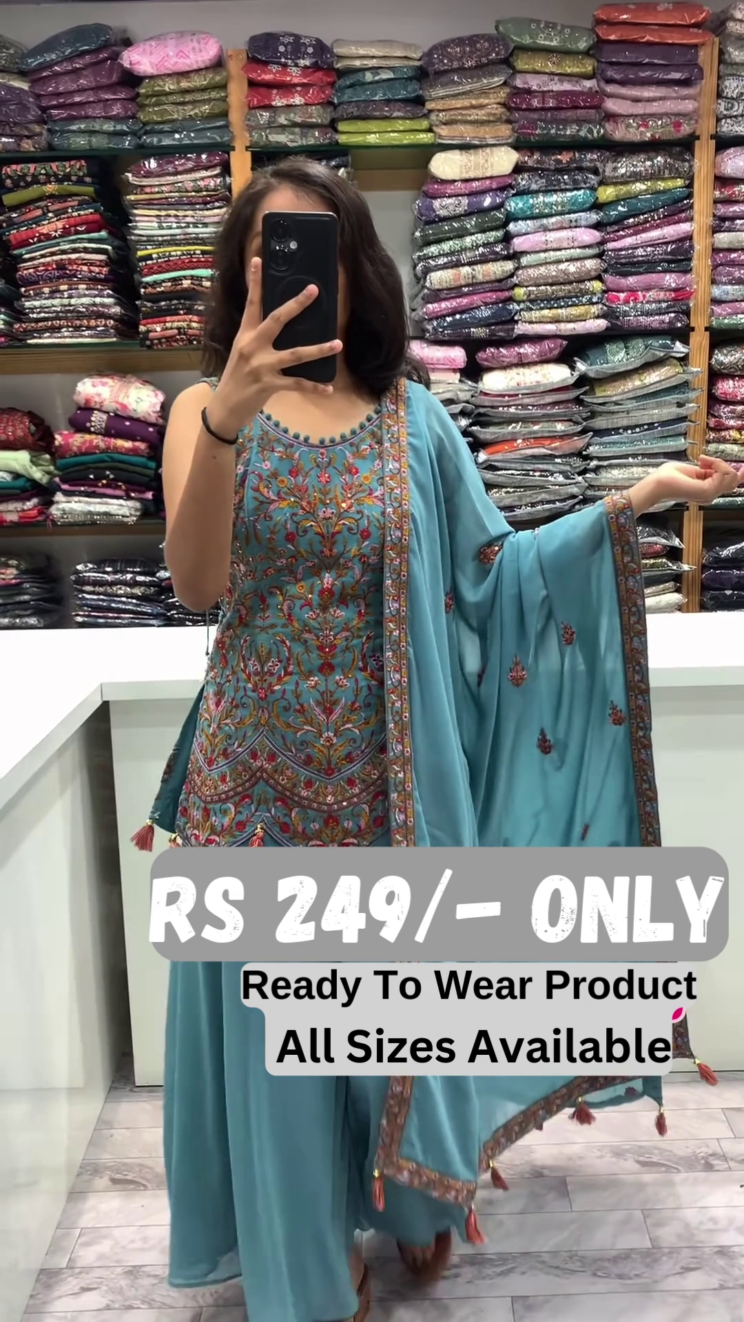 ✨ Elegant Embroidered Suit with Dupatta – A Graceful Ethnic Statement! ✨