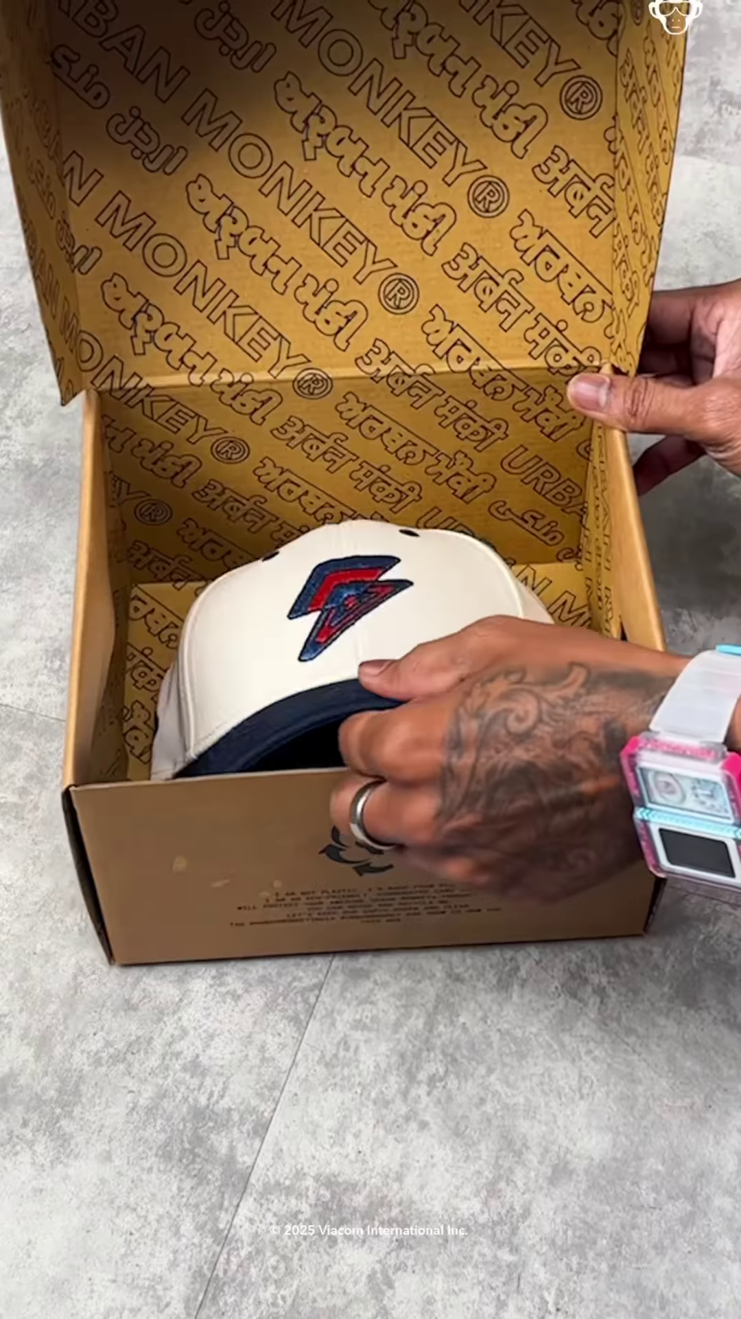 Two-Tone Baseball Cap with Bold Front Embroidery