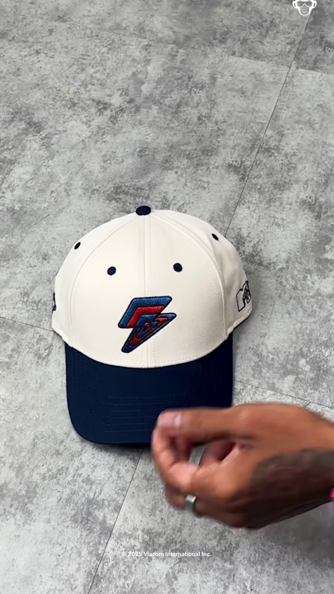 Two-Tone Baseball Cap with Bold Front Embroidery