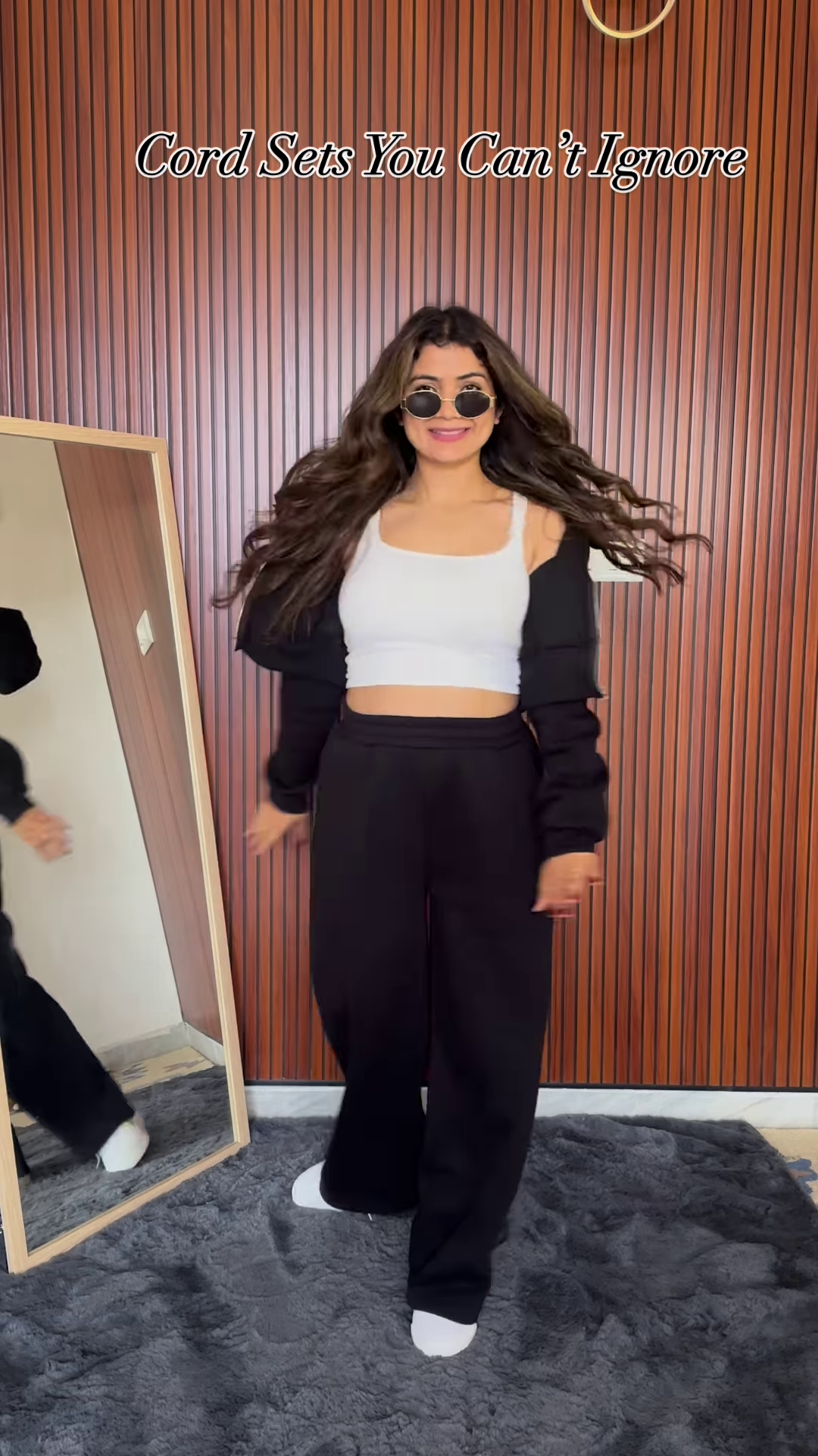 Trendy Black Coord Set with Crop Top – Lounge in Style (Available in 4 Colors)