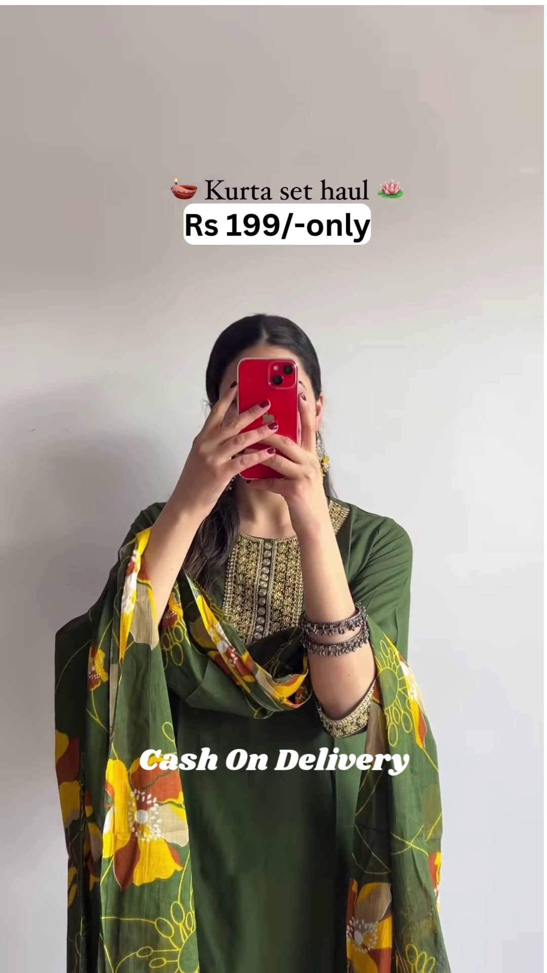 🌼 Traditional Printed Kurta Set – Mustard Yellow | 5 Colors Available | Only ₹199 🌼