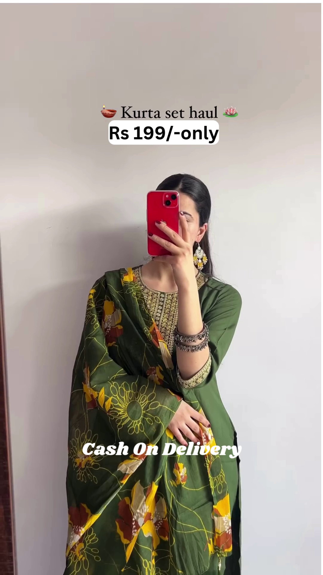 🌼 Traditional Printed Kurta Set – Mustard Yellow | 5 Colors Available | Only ₹199 🌼