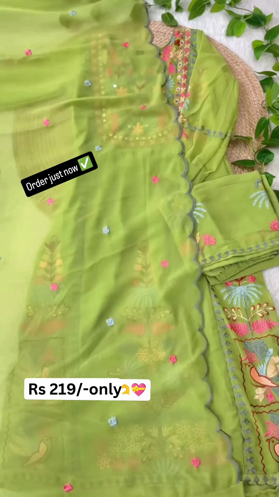 Floral Embroidered Kurta Set with Dupatta