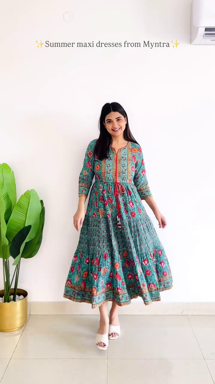Ladies Dresses Myntra Cotton Maxi Dress Buy Ambraee Floral Printed