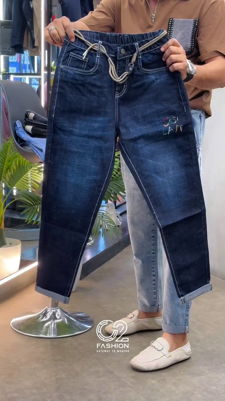 Men’s Denim Cargo Jeans with GTR Patch – Urban Street Style 🧢