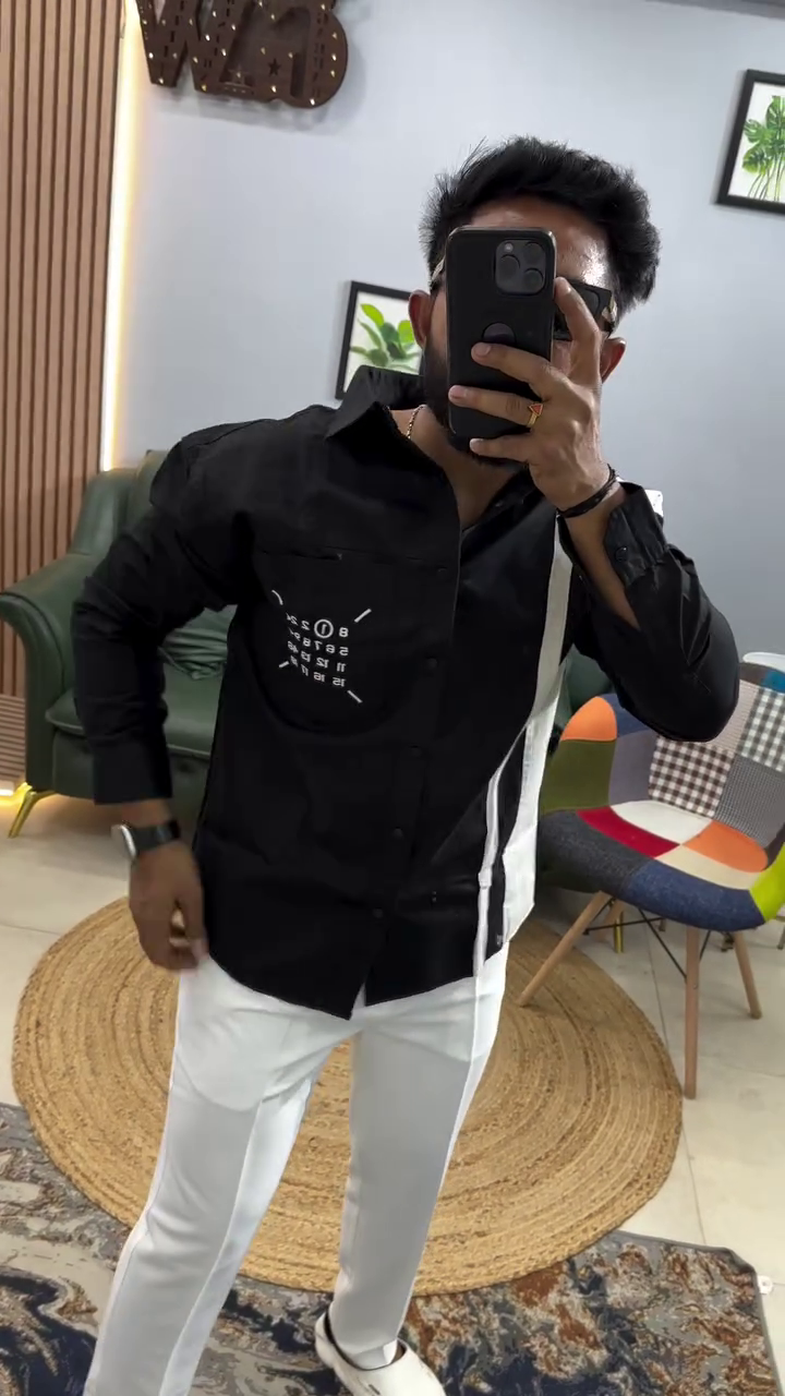 Dual-Tone Street Style Shirt – Bold Urban Vibe
