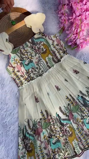 Whimsical Jungle Print Sleeveless Cotton Dress for Girls