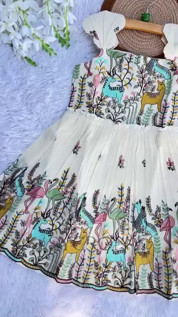 Whimsical Jungle Print Sleeveless Cotton Dress for Girls