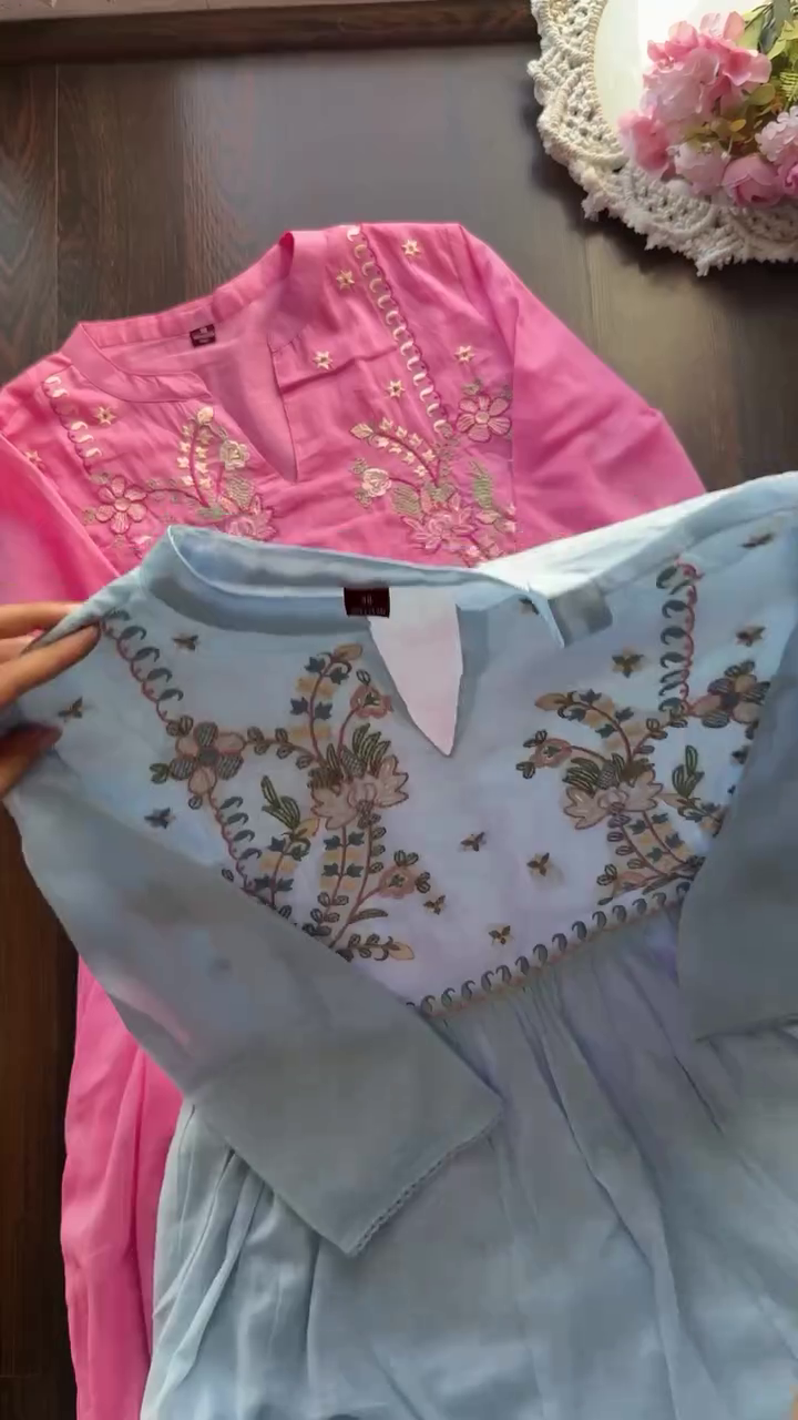 Pastel Embroidered Cotton Kurtas – Soft Everyday Elegance