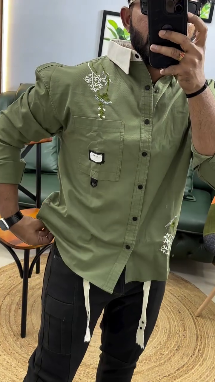 Men’s Casual Floral Shirt & Cargo Pant Set – 4 Colors Available
