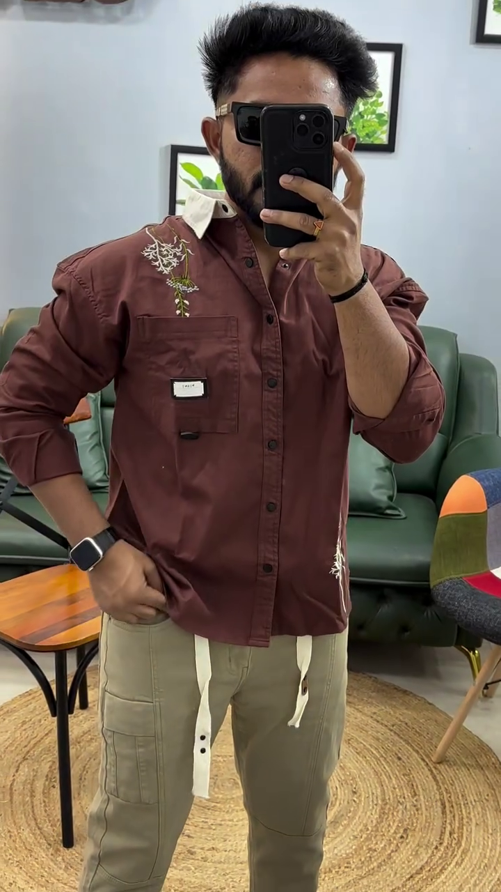 Men’s Casual Floral Shirt & Cargo Pant Set – 4 Colors Available
