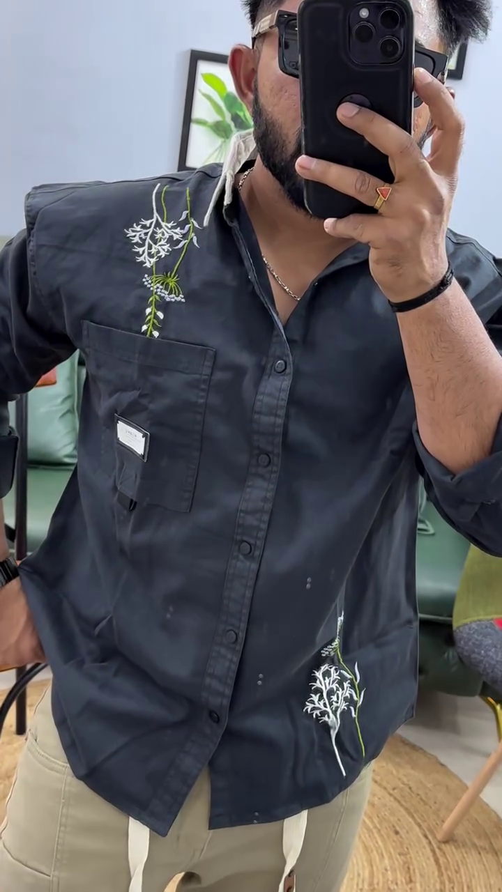 Men’s Casual Floral Shirt & Cargo Pant Set – 4 Colors Available
