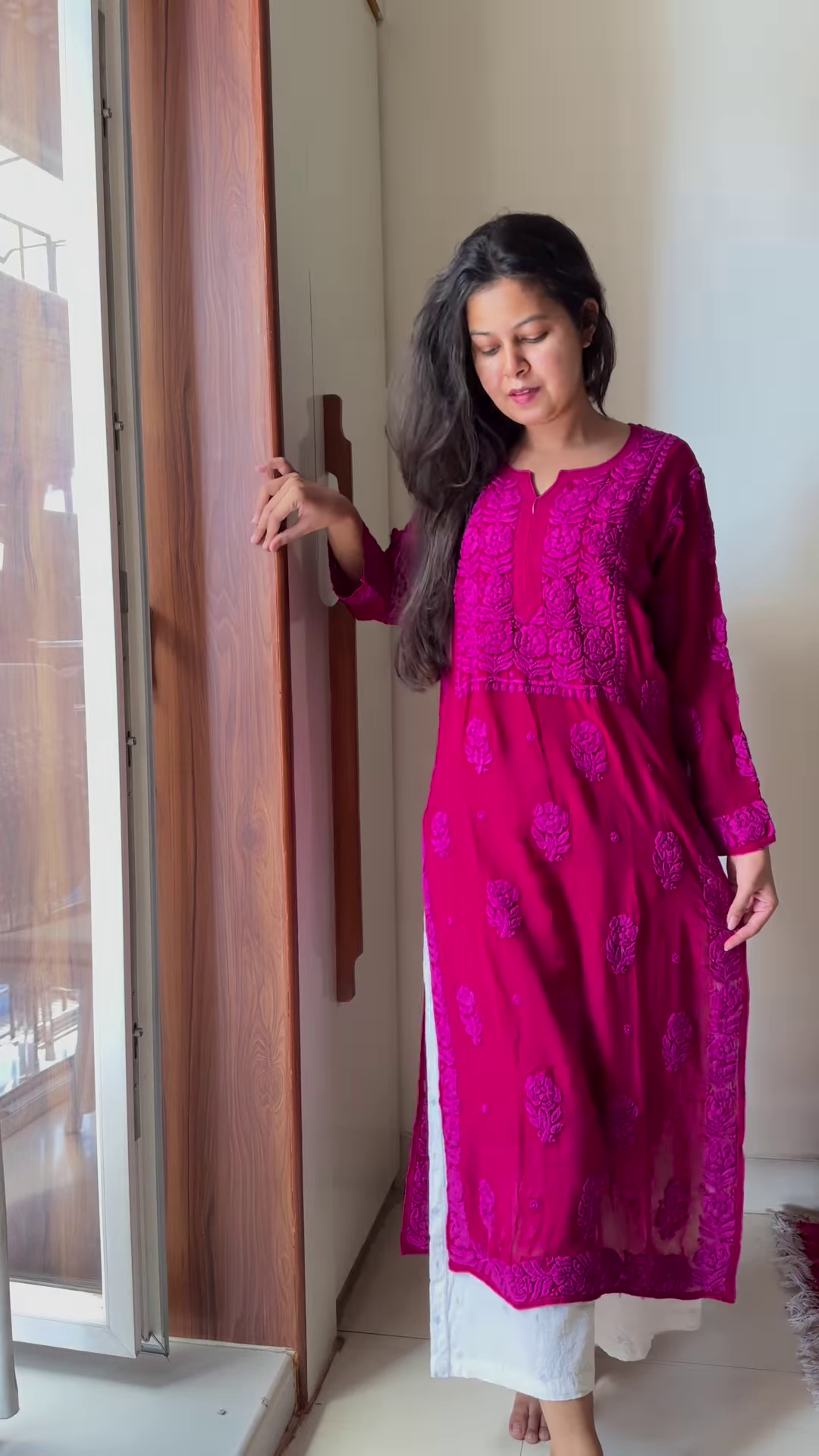 💖 Pretty in Pink – Embroidered Kurta 💖