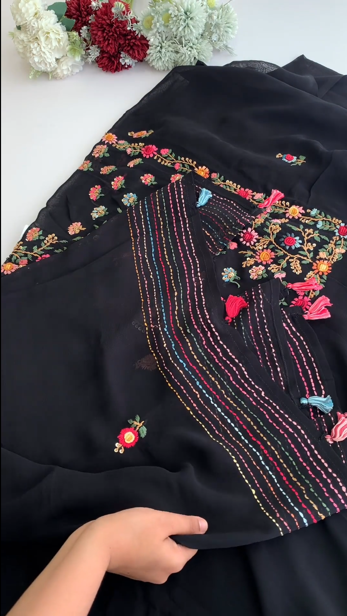 Lace & Elegance: Black, White & Red Cotton Kurti Designs with Lace Accents