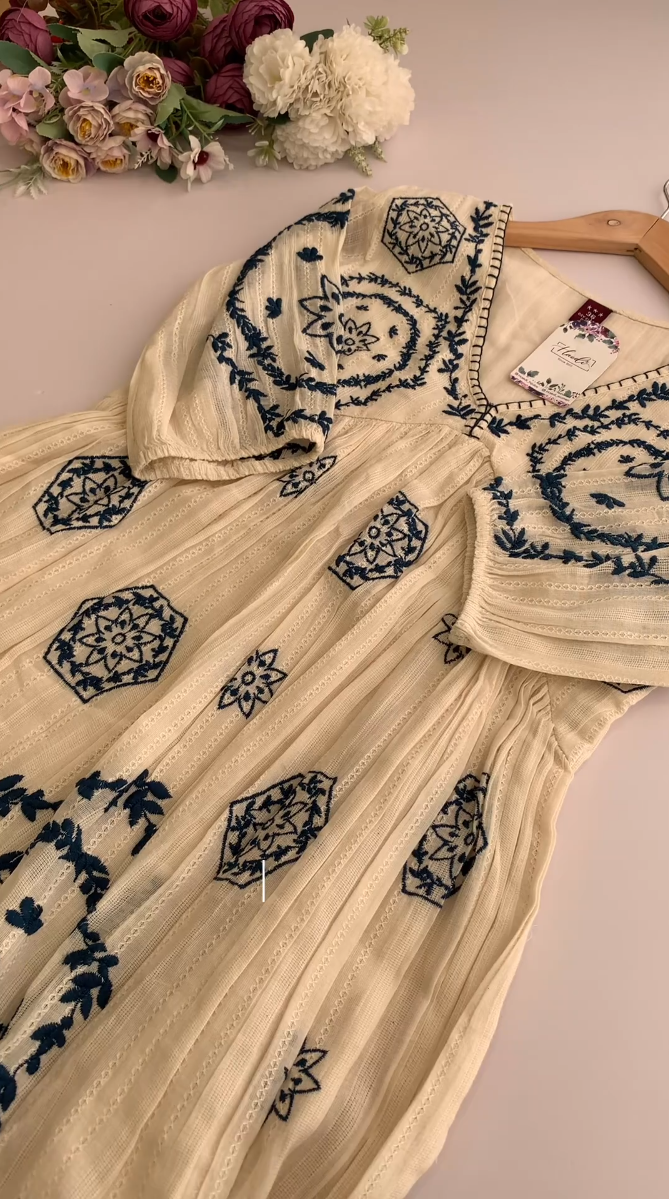 Adorned in Elegance: Cotton Kurtis with Lace Details