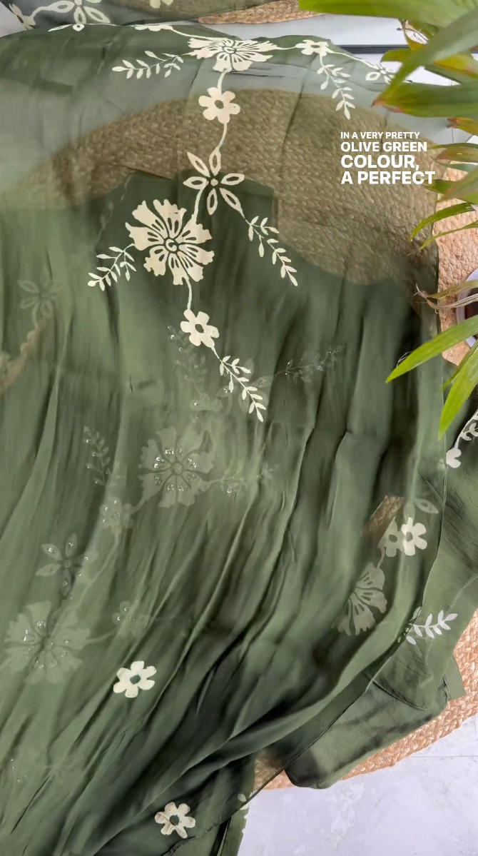 Blossom into Spring with Our Green Embroidered Top