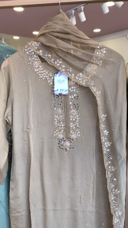 Stylish Pink, Green, and Gray Kurtis with Unique Neck Designs
