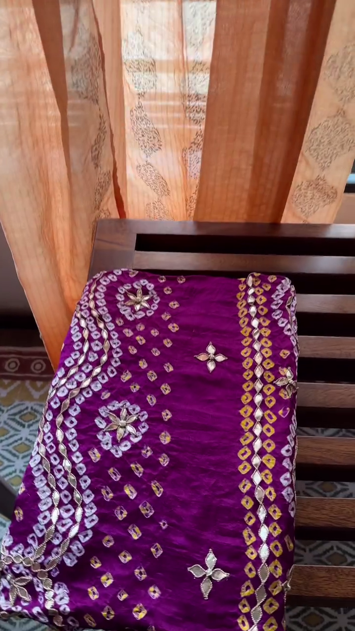 Pure Georgette Jaipuri Bandhej Work Chunri