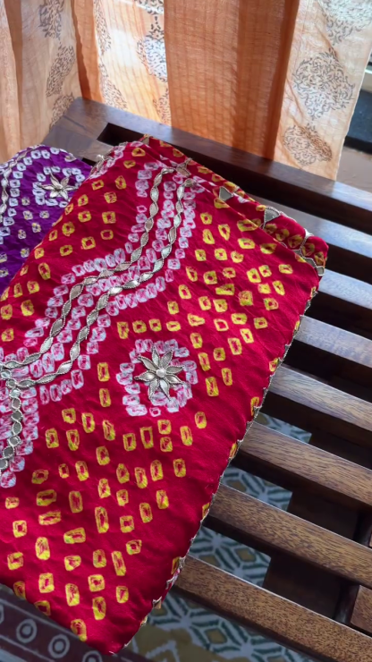 Pure Georgette Jaipuri Bandhej Work Chunri