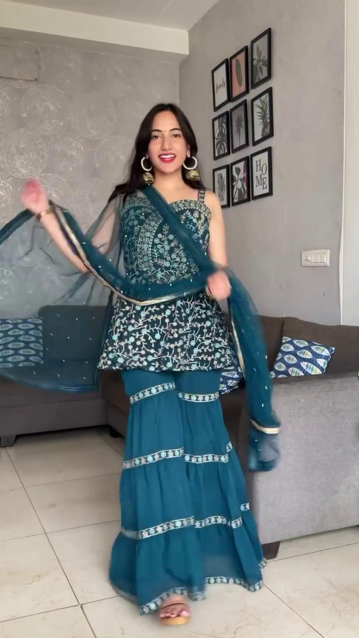 Festive Printed Cotton Kurtis in Pink, White, Blue, Green, and Black
