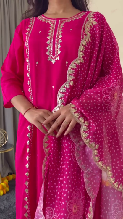 Stylish Pink and Orange Printed Kurtis