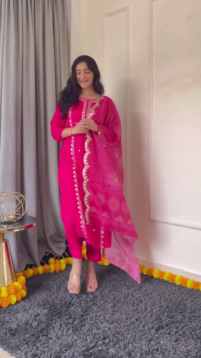 Stylish Pink and Orange Printed Kurtis