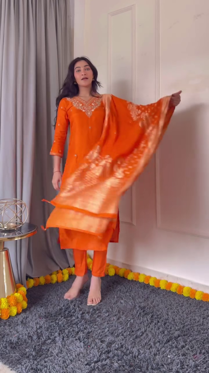 Stylish Pink and Orange Printed Kurtis
