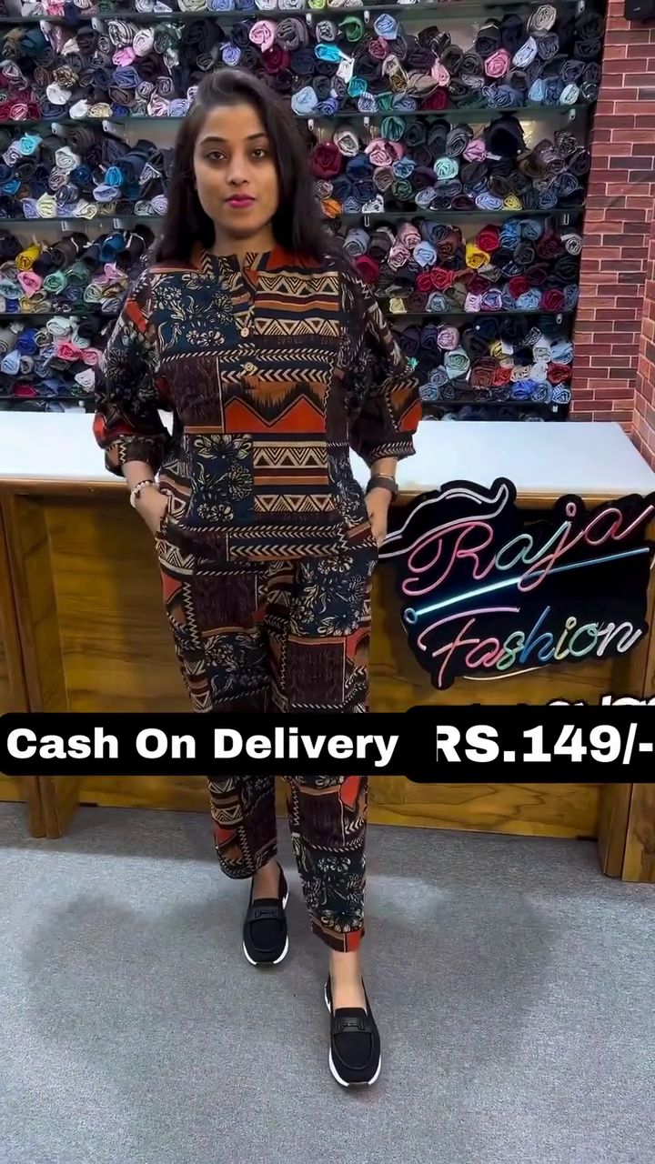 SAY Floral Printed Top with Pant