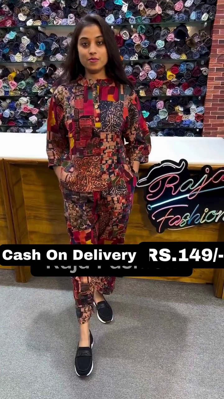 SAY Floral Printed Top with Pant