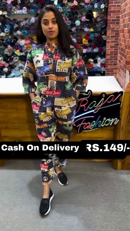 SAY Floral Printed Top with Pant