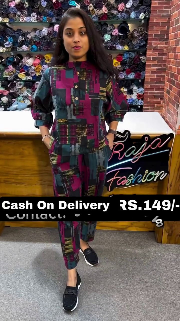 SAY Floral Printed Top with Pant