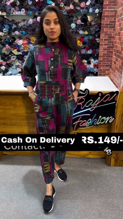 SAY Floral Printed Top with Pant