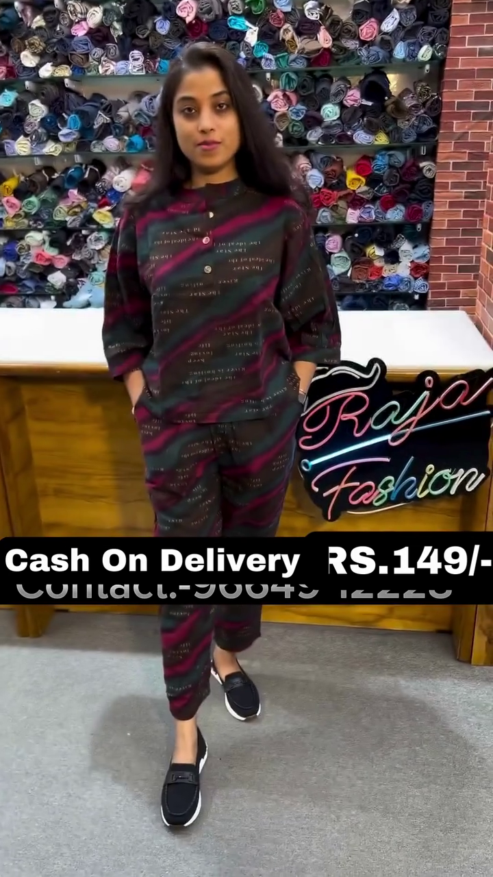 SAY Floral Printed Top with Pant