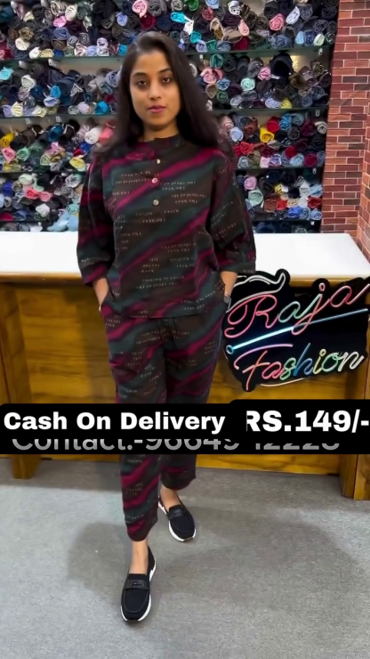 SAY Floral Printed Top with Pant