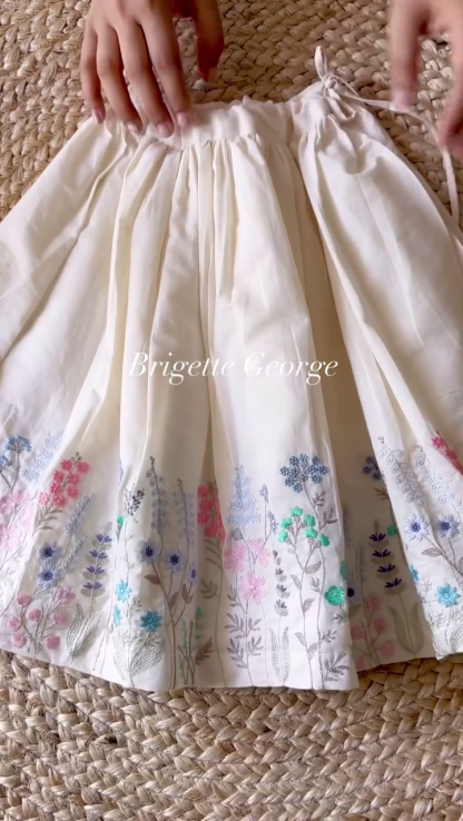 Vintage Floral Off-White Baby Girl Dress – A Timeless Treasure of Elegance