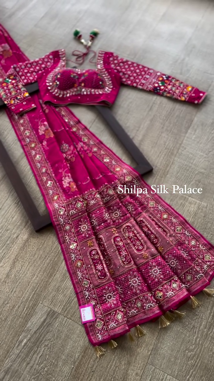 Pure Gajji Silk Lehenga with Pure Gajji Silk Dupatta and Exquisite Gotapatti Work – A Heritage of Elegance