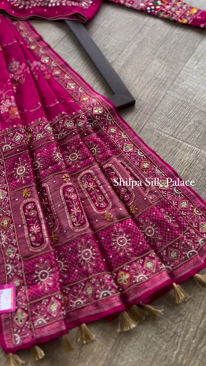 Pure Gajji Silk Lehenga with Pure Gajji Silk Dupatta and Exquisite Gotapatti Work – A Heritage of Elegance