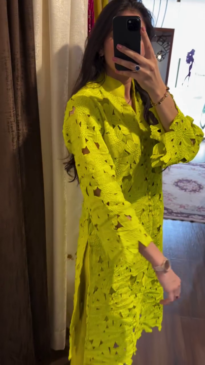 Chic Multi-Color Lace Top – A Fusion of Elegance and Vibrancy