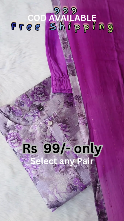 Stitched Cotton Silk Kurta, Bottom & Duppata Forest Green (3 Piece Set )