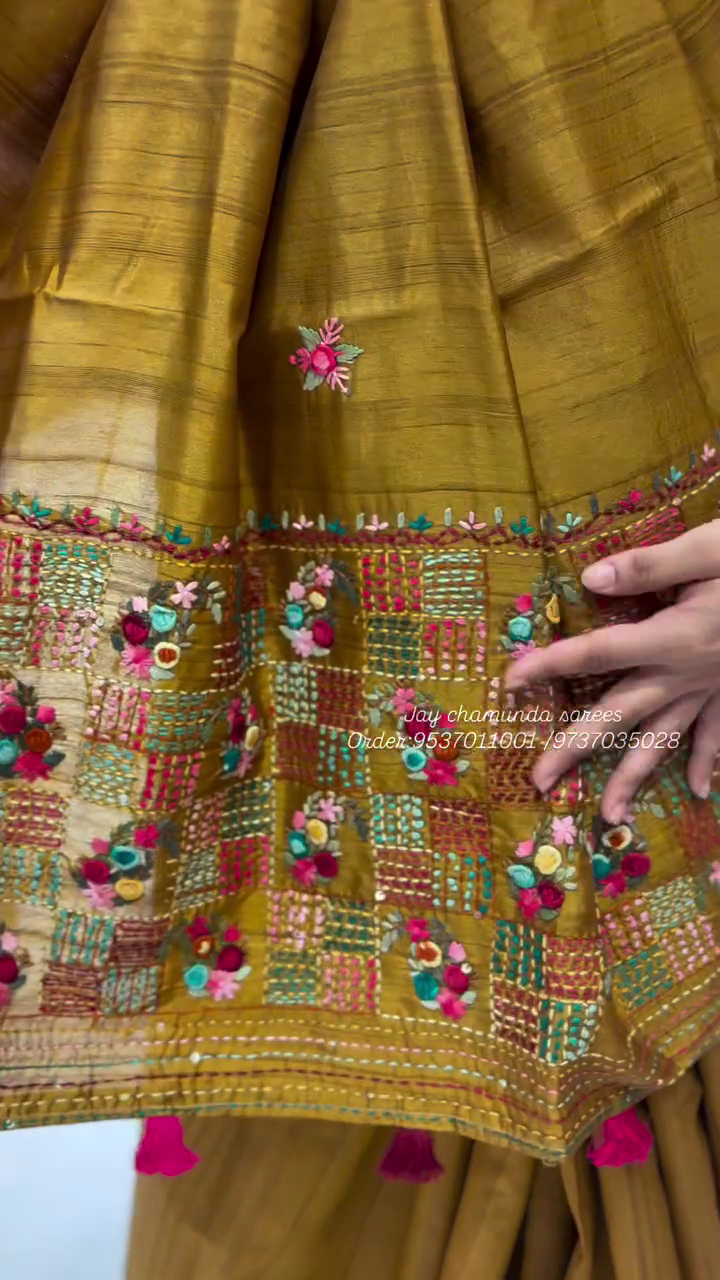 Mustard Brown Soft Cotton Saree with Ikat Prints – A Heritage of Elegance