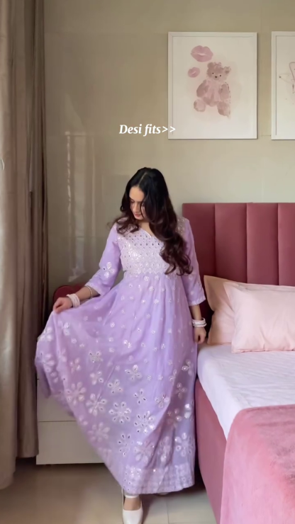 Embroidered Cotton Angrakha, Pants & Dupatta Set – Timeless Grace in Every Detail