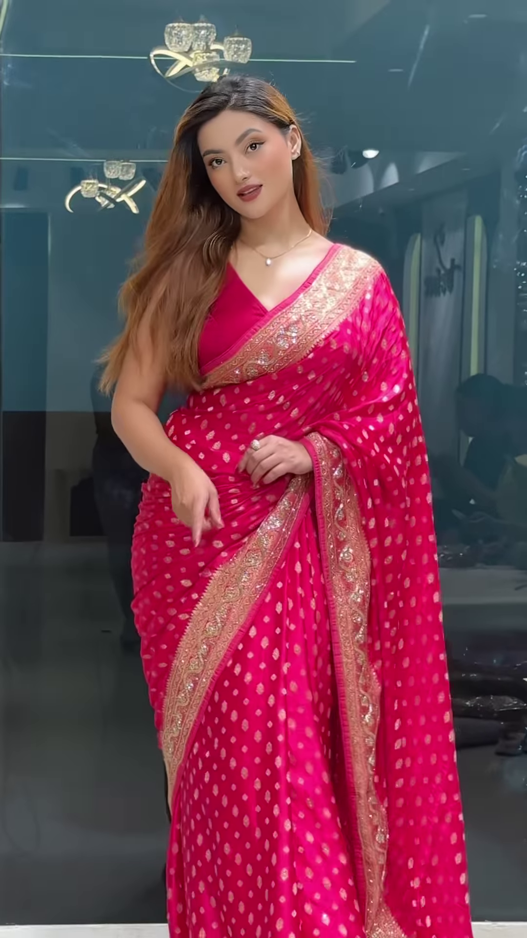 Ethnic Motifs Zari Banarasi Saree – A Timeless Banarasi Treasure