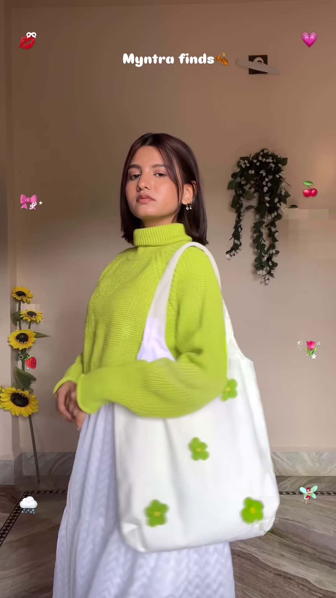 Cute Winter Wear Flower Decor Knit Cardigan – Purple, Green, Blue, and Light Green