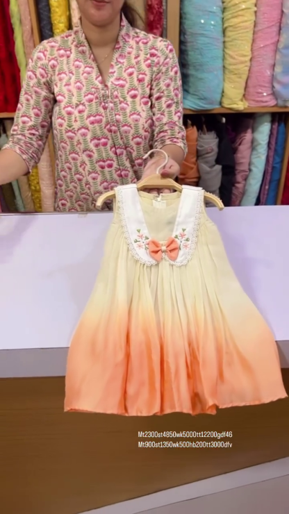 Matching Orange and White Combo for Mom and Daughter – Effortless Elegance
