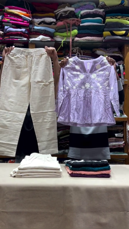 Vibrant & Stylish Colorful Skirt-Top Pair