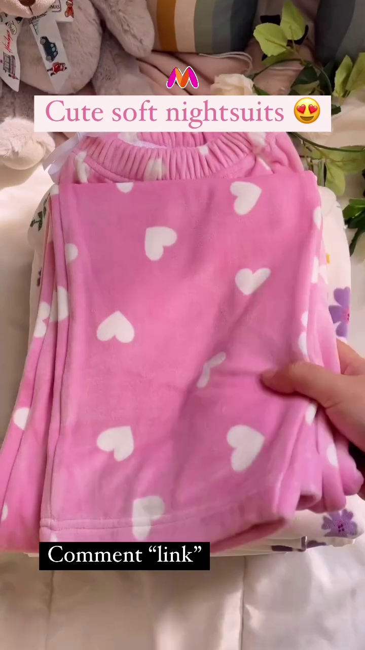 Women’s Shirt & Pyjama Set with Character Prints