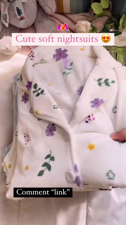 Women’s Shirt & Pyjama Set with Character Prints