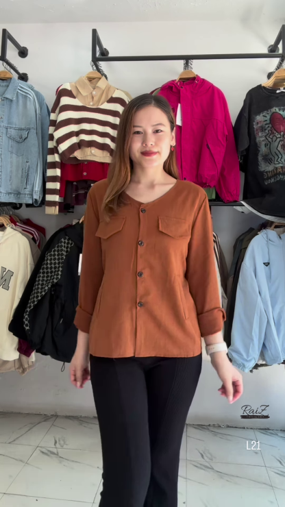 🧡 Chic Button-Up Blouse – Available in 5 Colors! 🧡