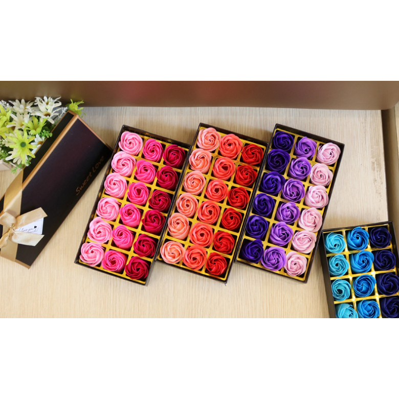 [SG]Rose Soap Flower Top Gift Box Artificial Flower for Lady Girlfriend Bday Wedding ROM Anniversary-HOMA